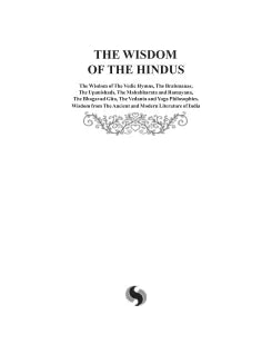 THE WISDOM OF THE HINDUS