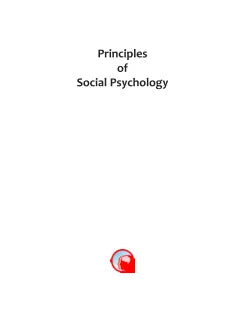 PRINCIPLES OF SOCIAL PSYCHOLOGY