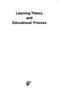 LEARNING THEORY AND EDUCATIONAL PROCESS