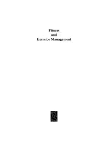 FITNESS AND EXERCISE MANAGEMENT.
