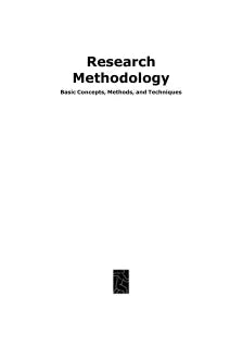 RESEARCH METHODOLOGY: BASIC CONCEPTS, METHODS, AND TECHNIQUES