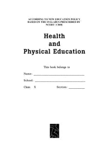 HEALTH AND PHYSICAL EDUCATION