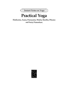 INSTANT NOTES ON YOGA: PRACTICAL YOGA