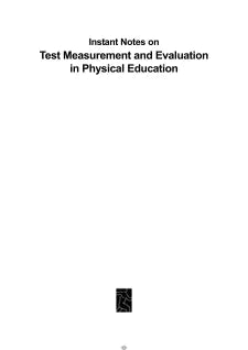 INSTANT NOTES ON TEST, MEASUREMENT AND EVALUATION IN PHYSCIAL EDUCATION