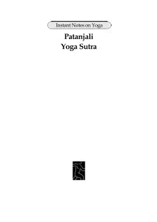 PATANJALI YOGA SUTRA