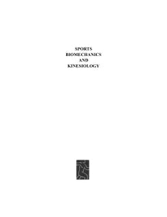 SPORTS BIOMECHANICS AND KINESIOLOGY