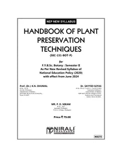 HANDBOOK OF PLANT PRESERVATION TECHNIQUES (SEC-151-BOT-P) for First Year Botany Semester 2