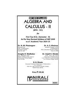 ALGEBRA AND CALCULUS 2 [MTS-151-T] for First Year BSc Semester 2 | Nirali Prakashan