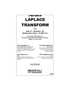 LAPLACE TRANSFORM: Mathematics Paper 4 for Solapur University BSc Part 2 Semester 3 | Dr. S.J. Alandkar | Nirali Prakashan