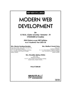 MODERN WEB DEVELOPMENT for Second Year BSc (Cyber Security) Semester 4 | Ms. Mamta Sandeep Bendale | Nirali Prakashan