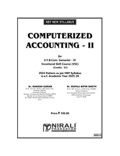 COMPUTERIZED ACCOUNTING 2 for SY BCom Semester 4 | Dr. Rakesh Suram | Nirali Prakashan