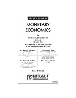 MONETARY ECONOMICS for SY BCom Semester 4 | Dr. Sheena Mathews | Nirali Prakashan