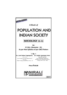 POPULATION AND INDIAN SOCIETY (Sociology (G2) SY BA Semester 4)