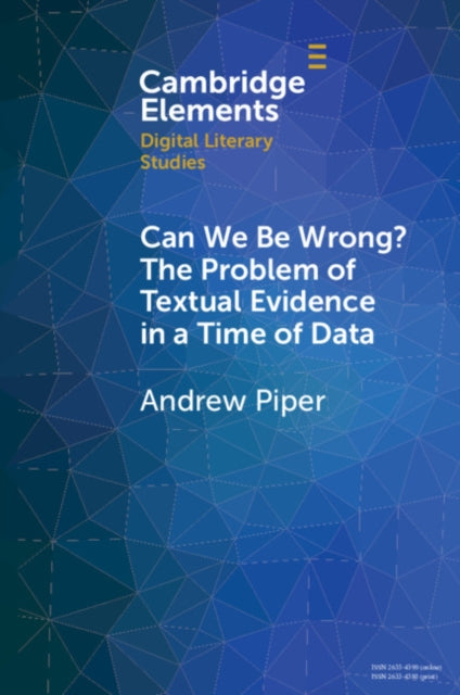 Elements in Digital Literary Studies