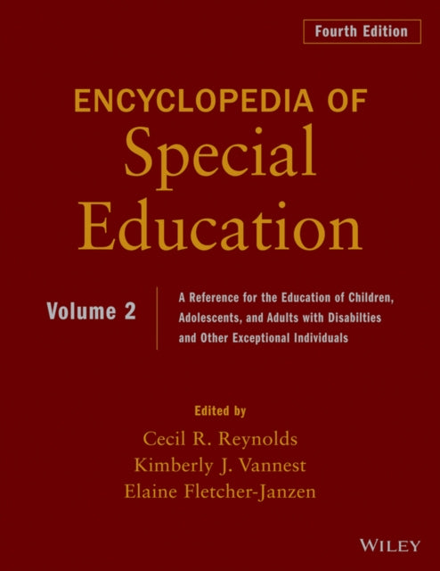 Encyclopedia of Special Education, Volume 2
