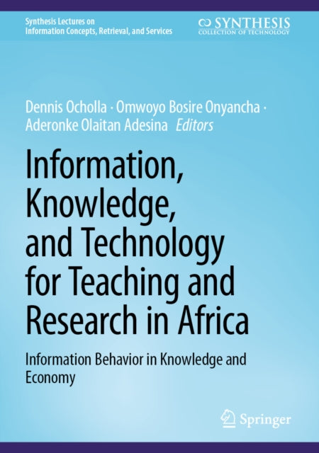 Synthesis Lectures on Information Concepts, Retrieval, and Services